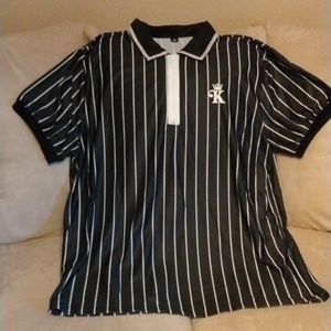 FIRM🖤🤍NWT MEN'S  BLACK/WHITE PINSTRIPE SHIRT🖤🤍